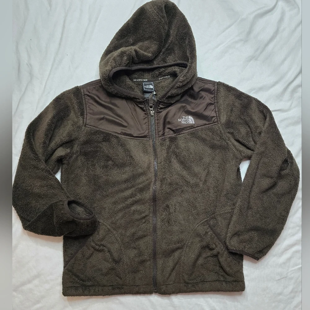 THE NORTH FACE OSO Fleece Hoodie Jacket  Brown Girl's Size XL